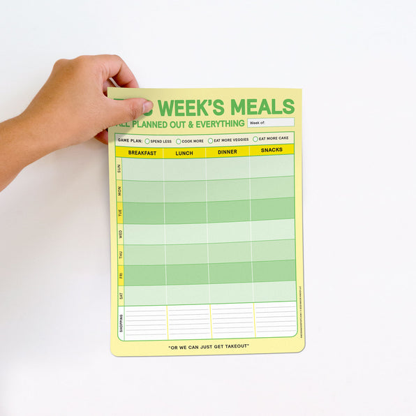 This Week's Meals Big & Sticky Notepads
