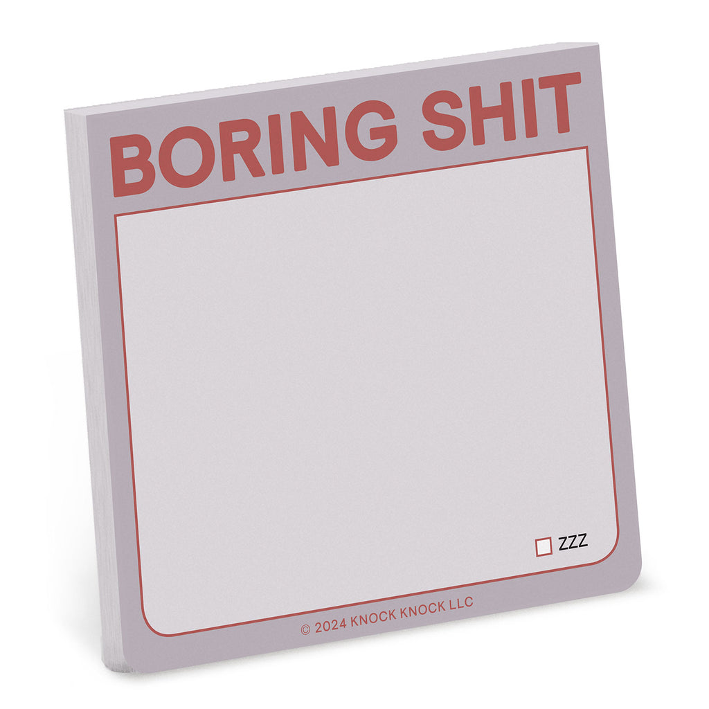 Boring Shit Sticky Notes | Knock Knock