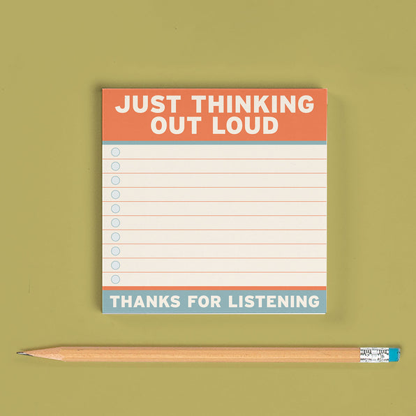 Thinking Out Loud Large Sticky Notes (4 x 4-inches)