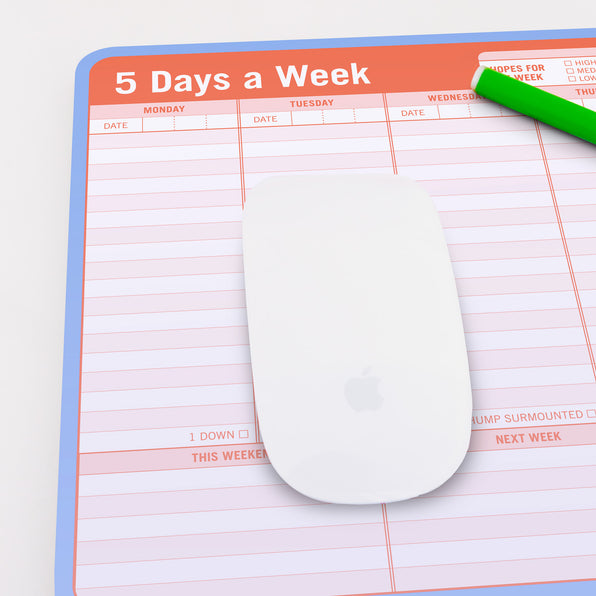 Knock Knock 5 Days a Week Paper Mousepad - Knock Knock Stuff SKU 
