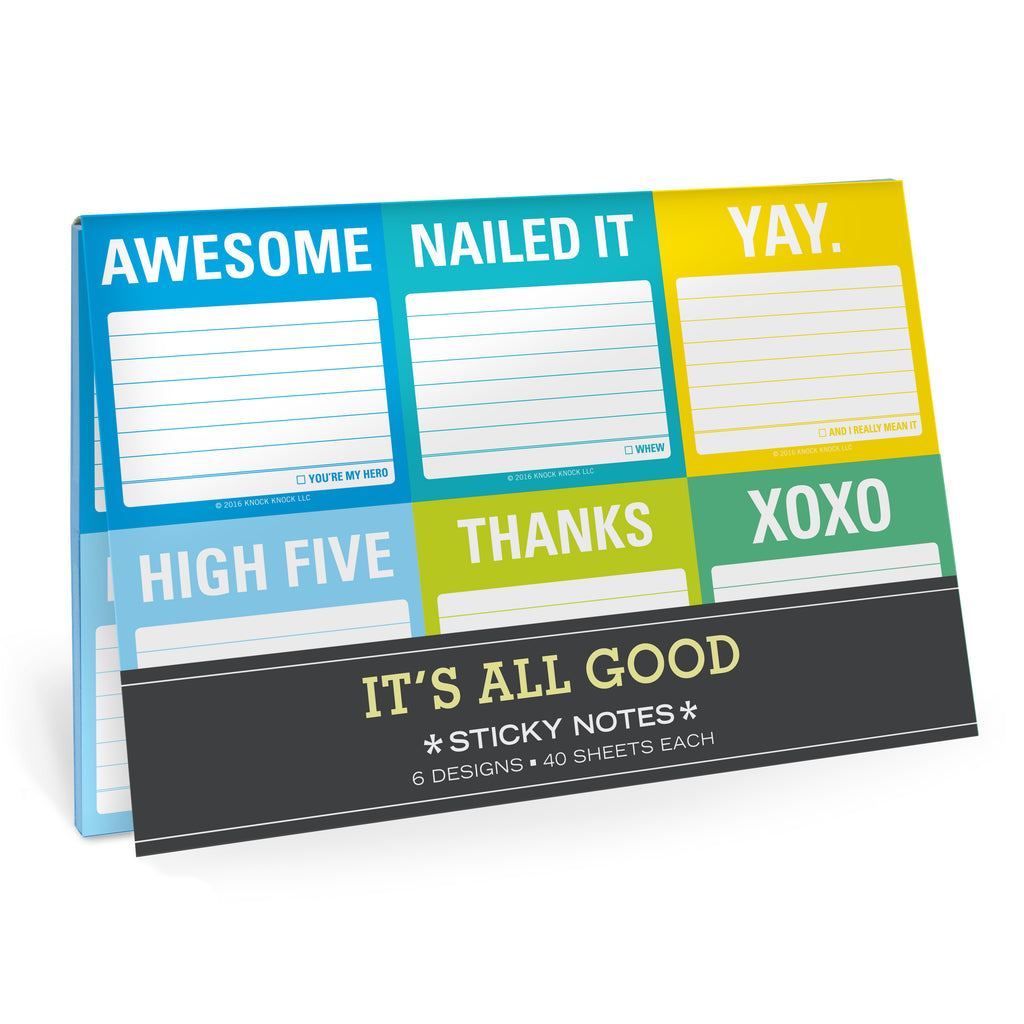 Knock Knock It's All Good Sticky Notes Packet