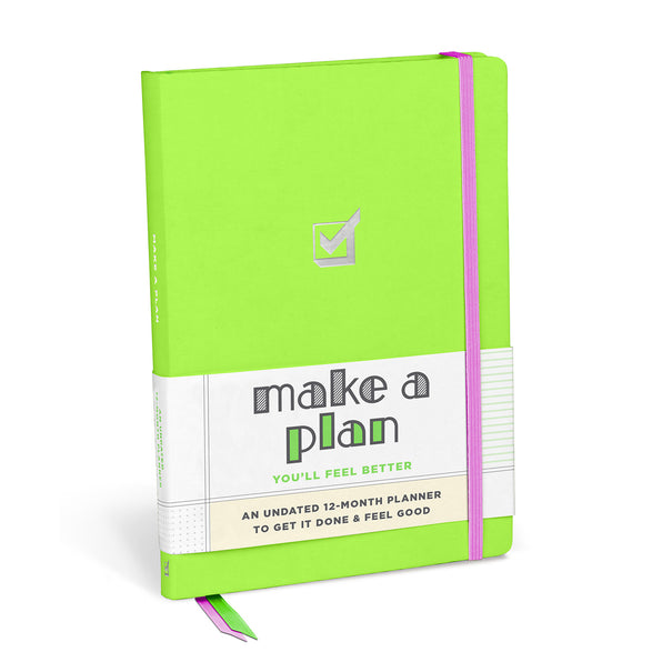 Knock Knock Make a Plan Undated Planner & Weekly Agenda Notebook Paperback Lined Notebook - Knock Knock Stuff SKU 15025