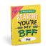 Knock Knock Em & Friends Reasons You're My BFF Fill in the Love® Book Fill-in-the-Blank Love about You Book - Knock Knock Stuff SKU 2-02716