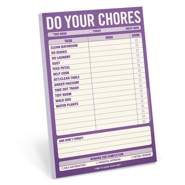 Knock Knock Do Your Chores Pad Paper Notepad - Knock Knock Stuff SKU 12257