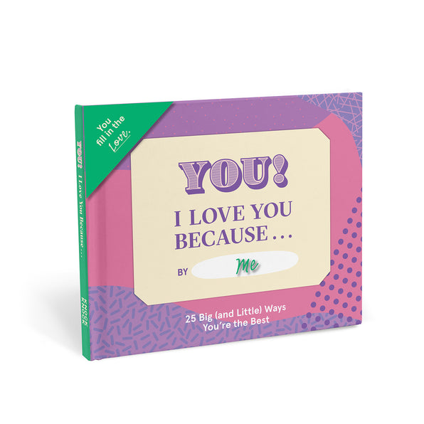 Knock Knock I Love You Because … Fill in the Love® Book Fill-in-the-Blank Love about You Book - Knock Knock Stuff SKU 50264