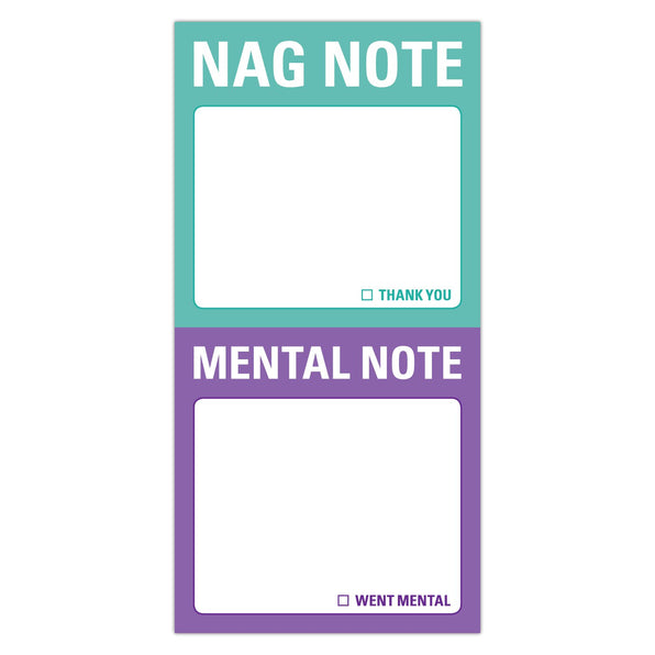 Knock Knock Nag Note / Mental Note Mini Sticky Notes - Knock Knock Stuff SKU 