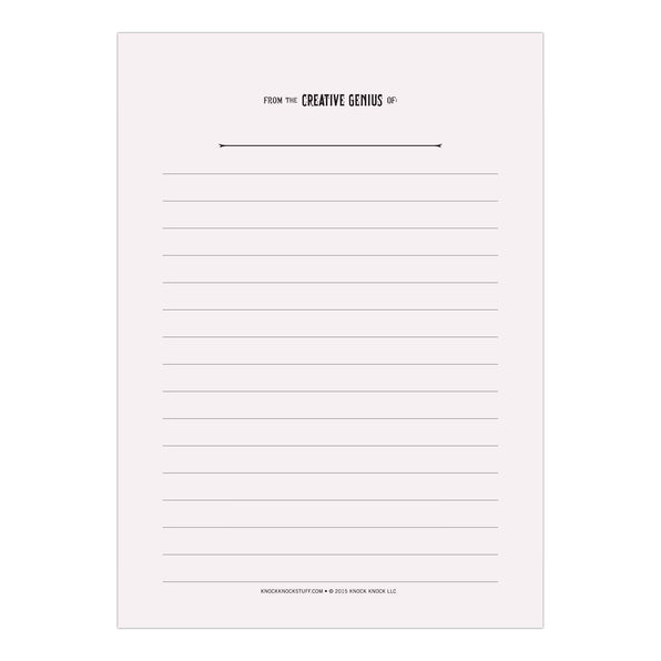 Knock Knock From the Creative Genius of Alter Ego Notepad - Knock Knock Stuff SKU 