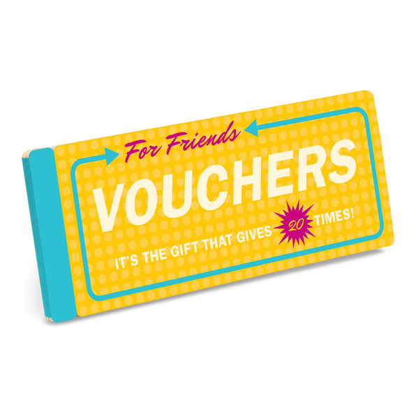 Knock Knock Vouchers for Friends Bound Paper Card IOU Coupons - Knock Knock Stuff SKU 12013