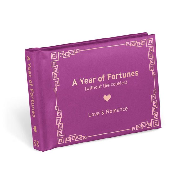 Knock Knock A Year of Fortunes (Without the Cookies): Love and Romance Hardcover Funny Book - Knock Knock Stuff SKU 50049