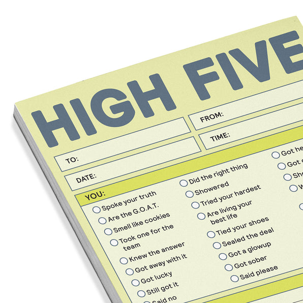 High Five Nifty Note (Pastel Yellow)