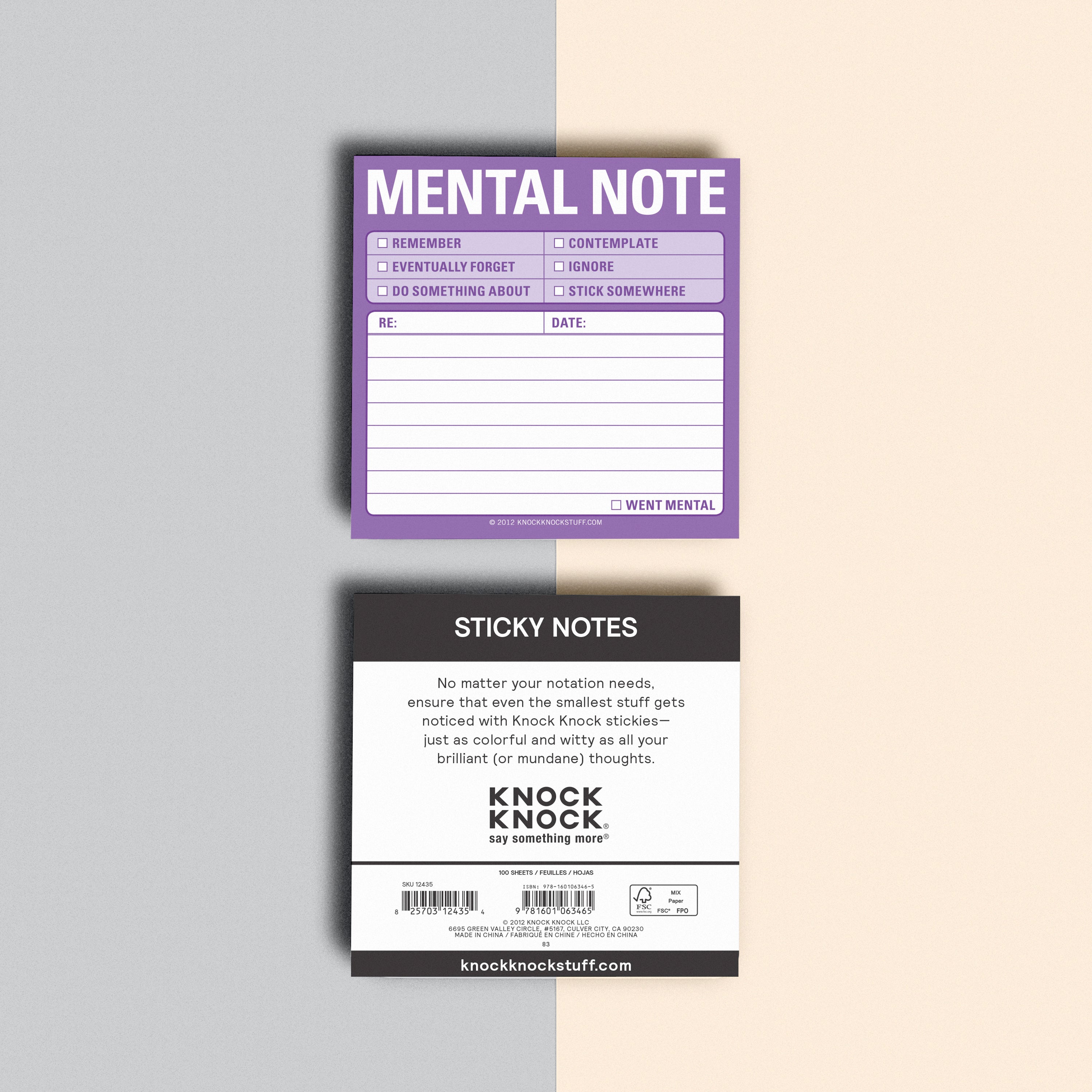 Mental Note Sticky Notes