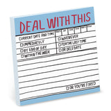 Hand-Lettered Deal With This Sticky Notes