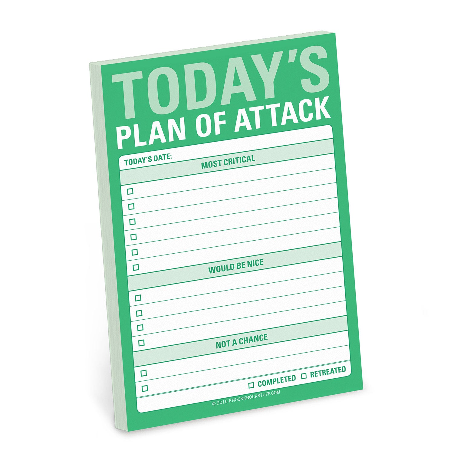 Today's Plan of Attack Great Big Sticky Notes