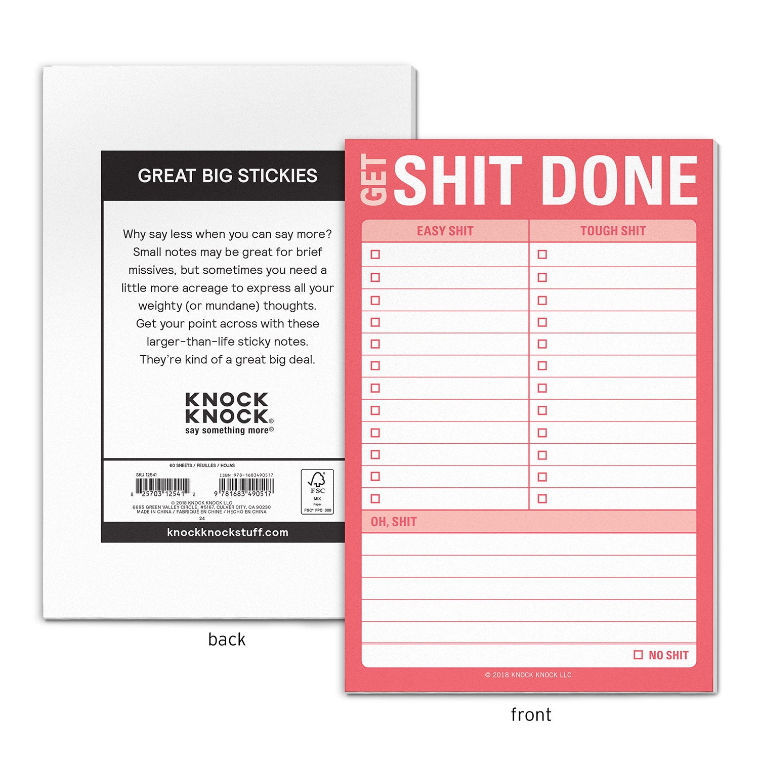 Get Shit Done Great Big Sticky Note