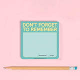 Don't Forget to Remember Sticky Note (Pastel Version)