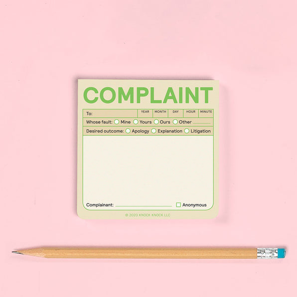 Complaint Sticky Notes (Pastel Version)