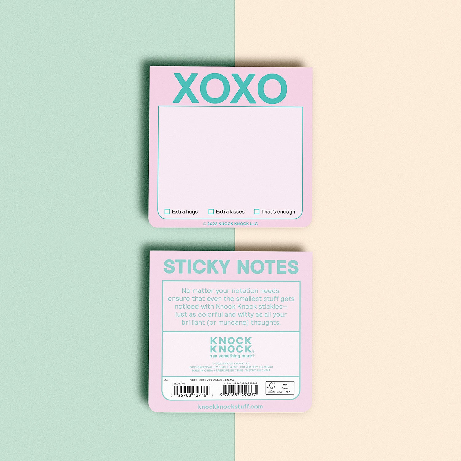 XOXO Sticky Note (Pastel Version)