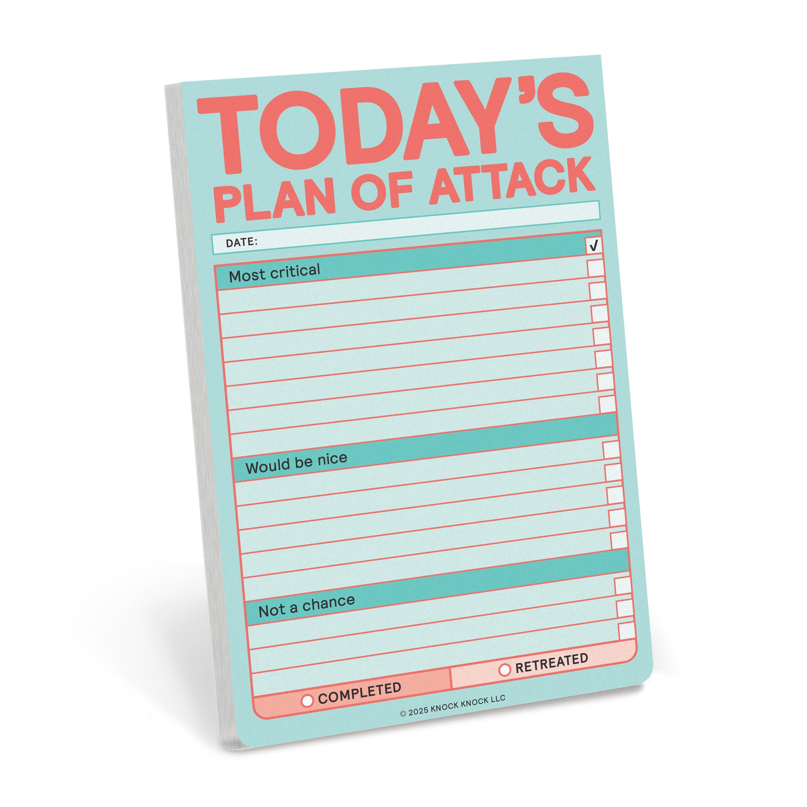 Today’s Plan of Attack Great Big Sticky Note (Pastel Version) – Knock Knock