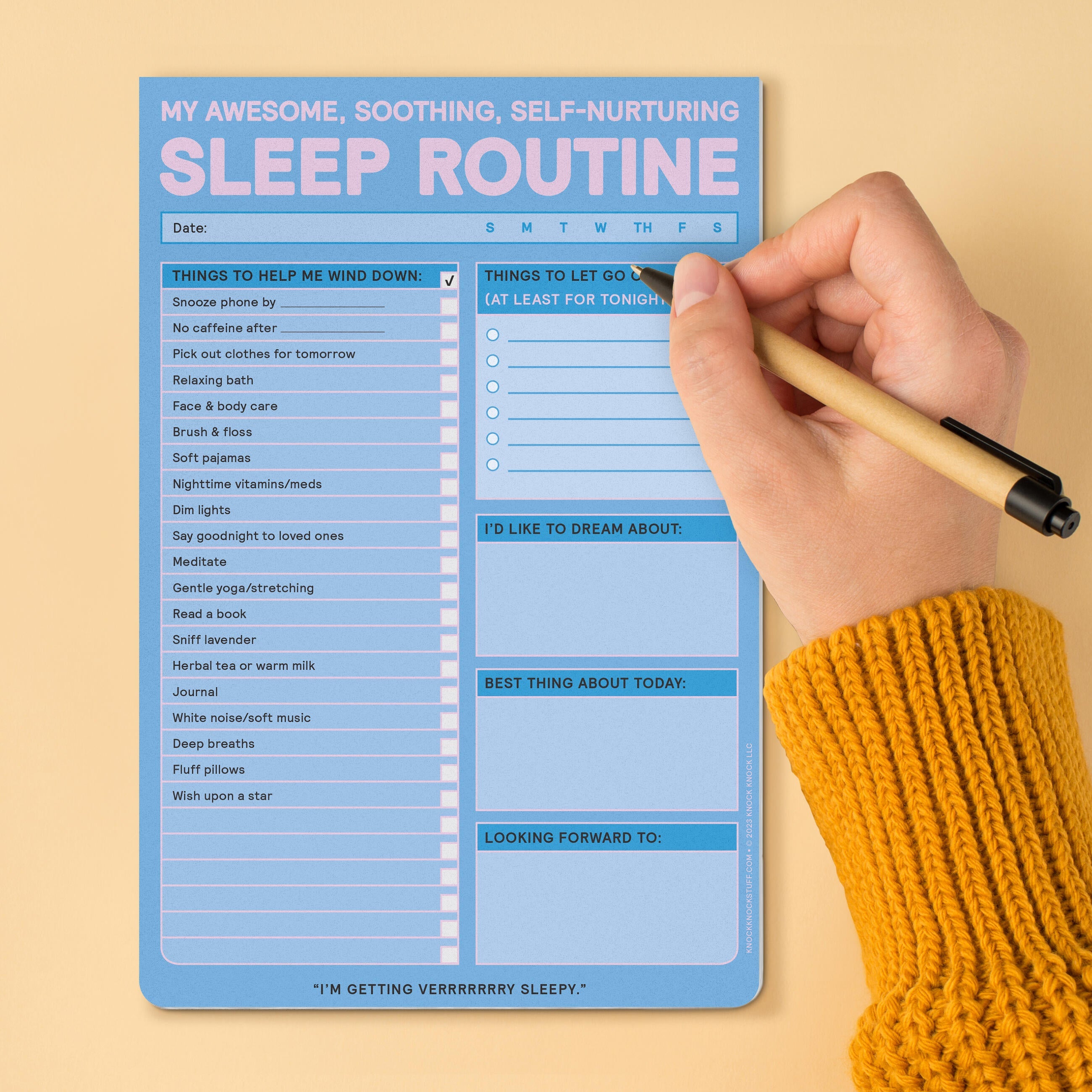 Sleep Routine Kit Sleep Routine Pad – Knock Knock