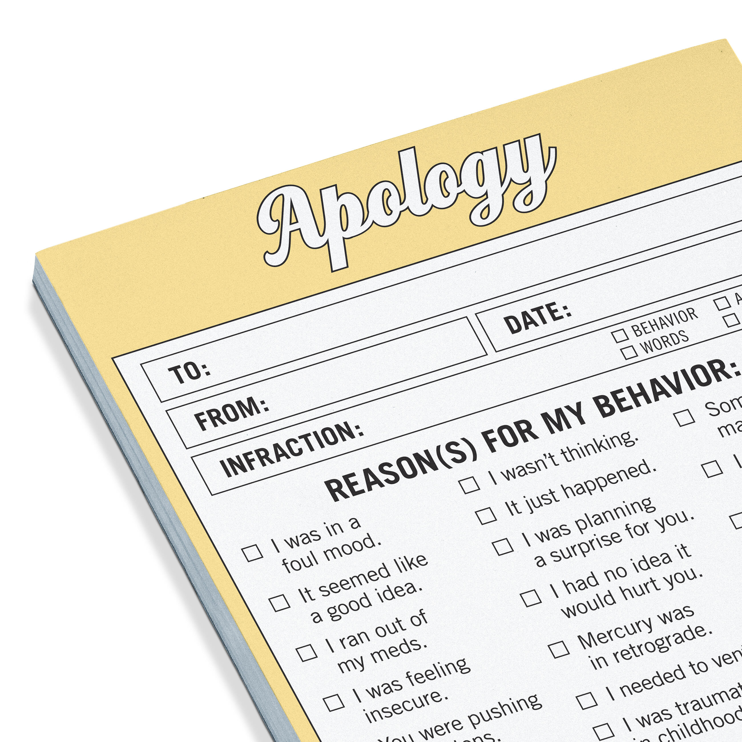 Knock Knock Apology Nifty Note Pad - Sorry Note Pad