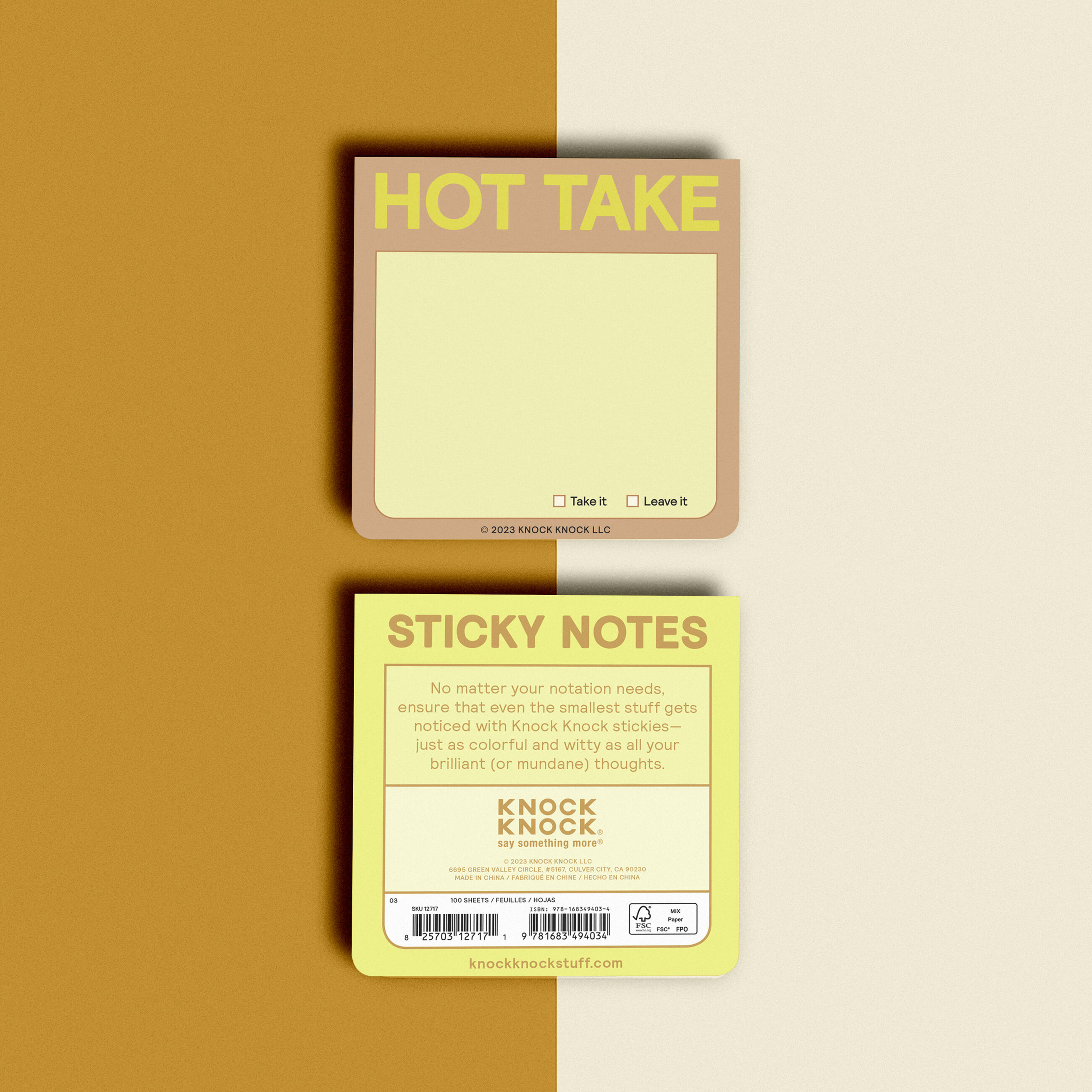 Hot Take Sticky Notes – Knock Knock