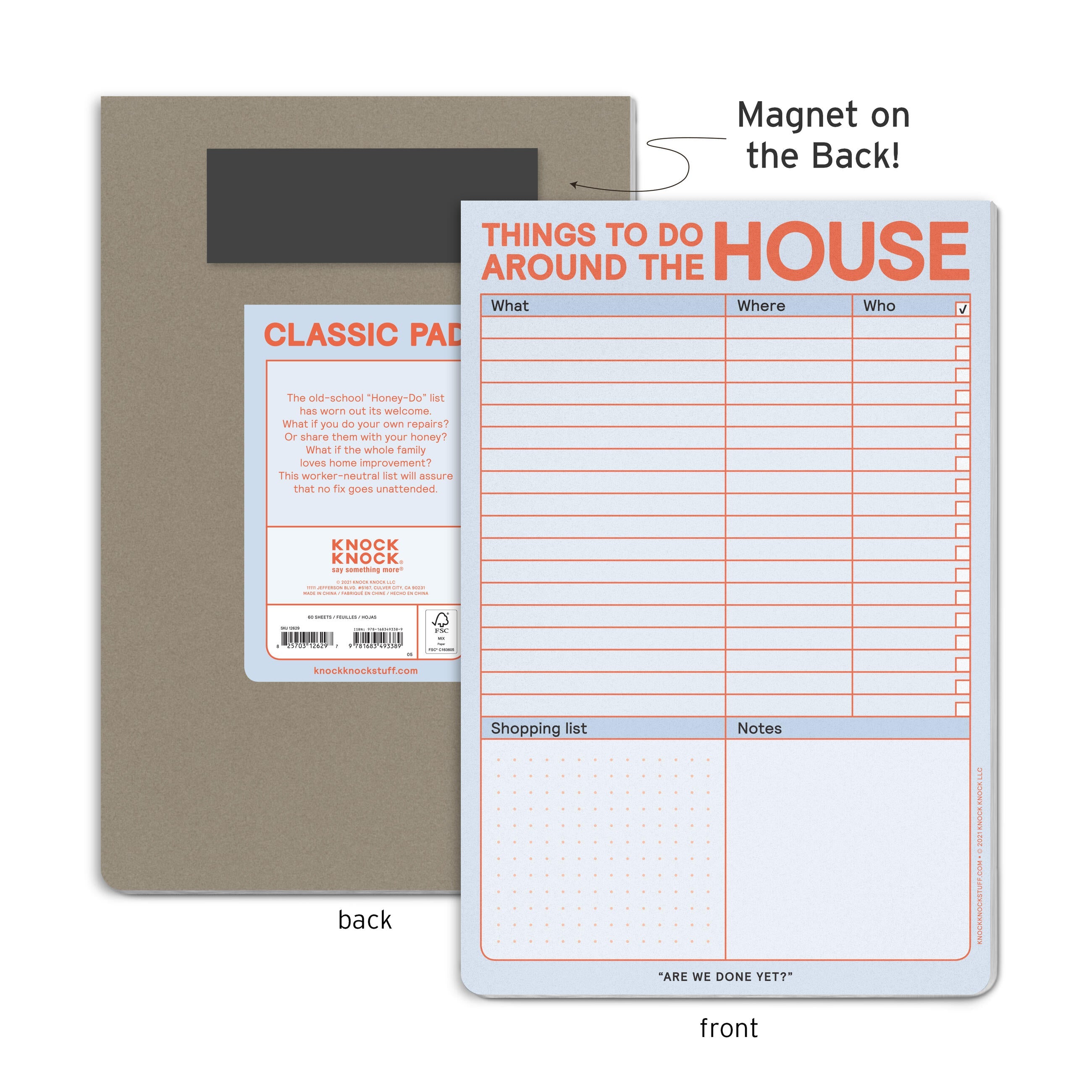 Things to Do Around the House Notepad with Magnet (Pastel Edition ...