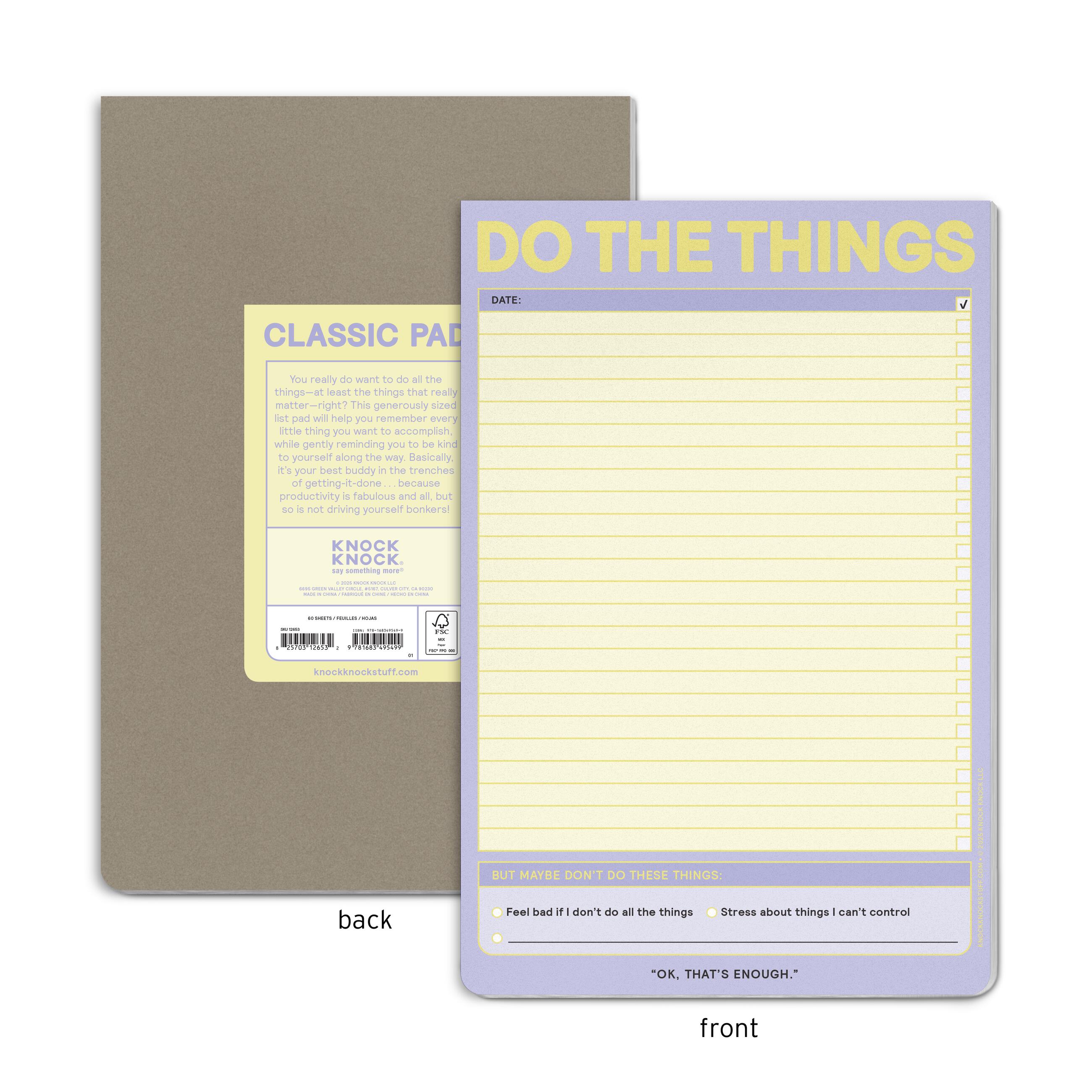 Do the Things Pad – Knock Knock