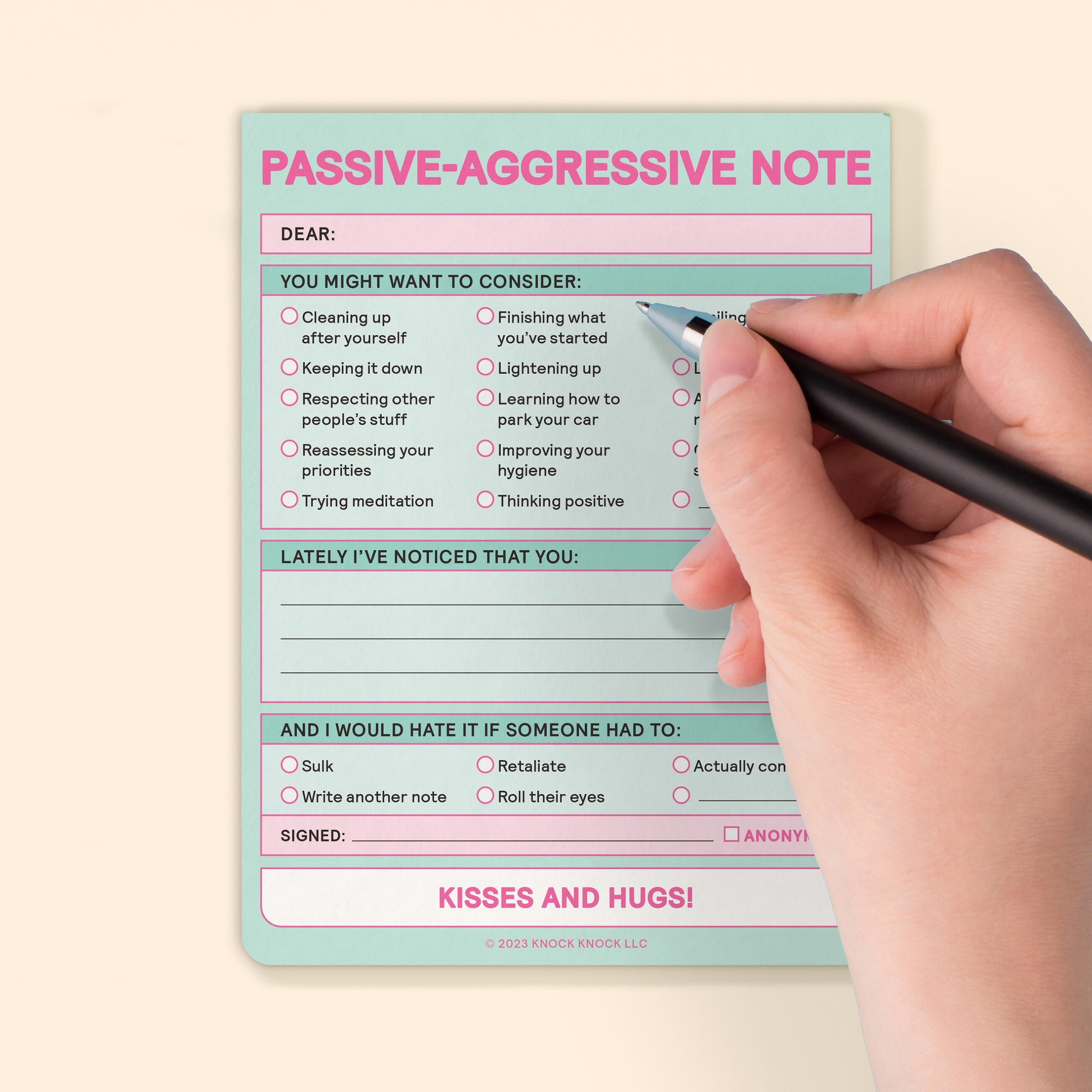 Knock Knock Passive Aggressive Nifty Note Pad (Pastel Version)