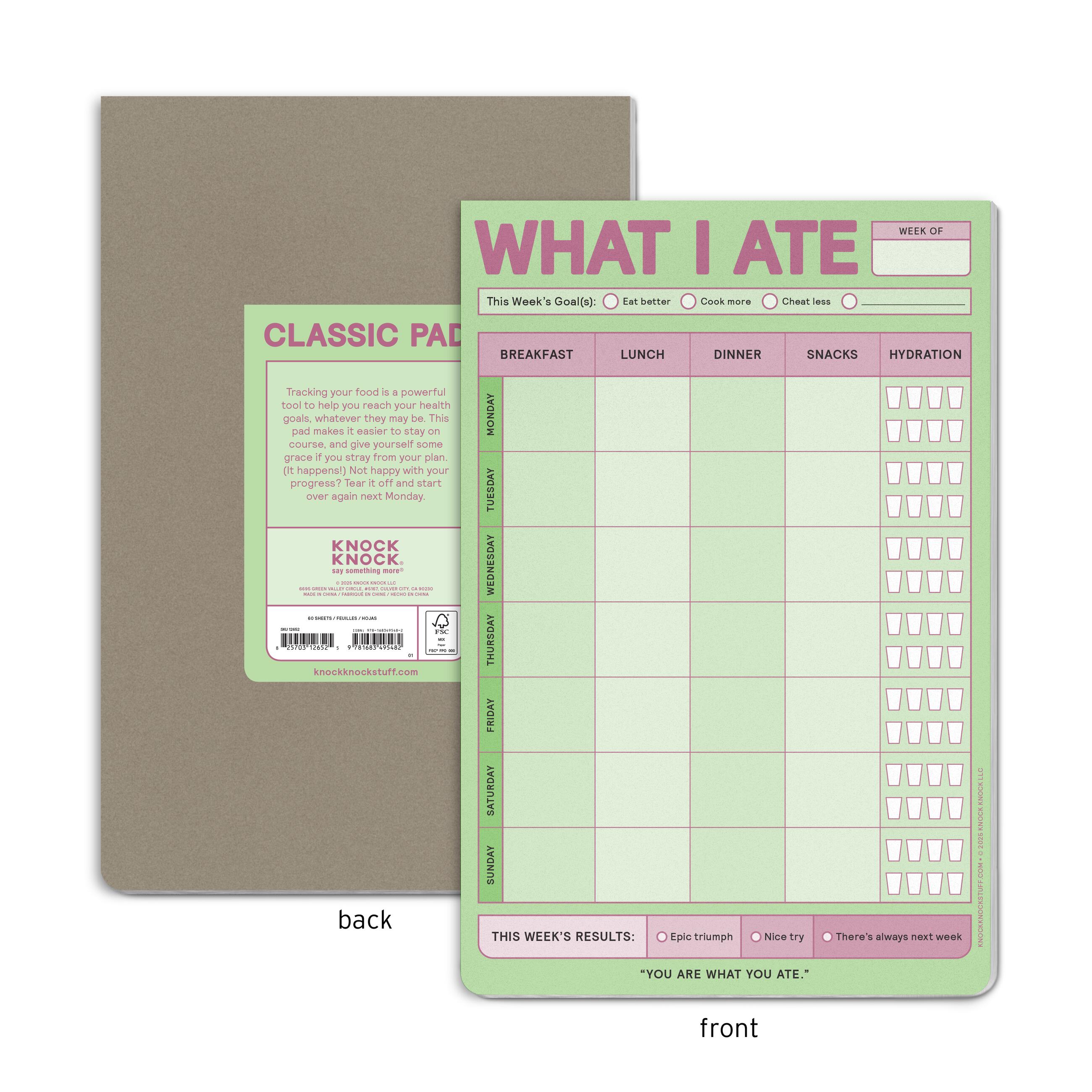 What I Ate (Refresh) Pad – Knock Knock