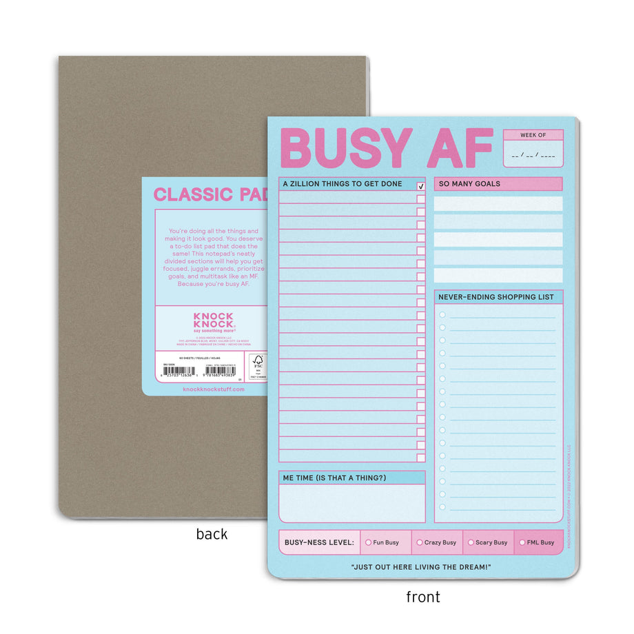 Knock Knock Busy AF Pad