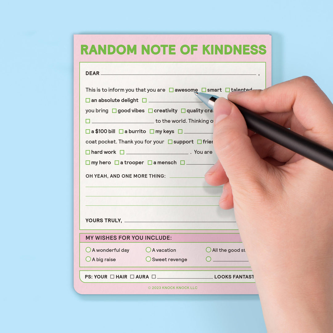 Knock Knock Random Note of Kindness Nifty Note Pad (Pastel Version)