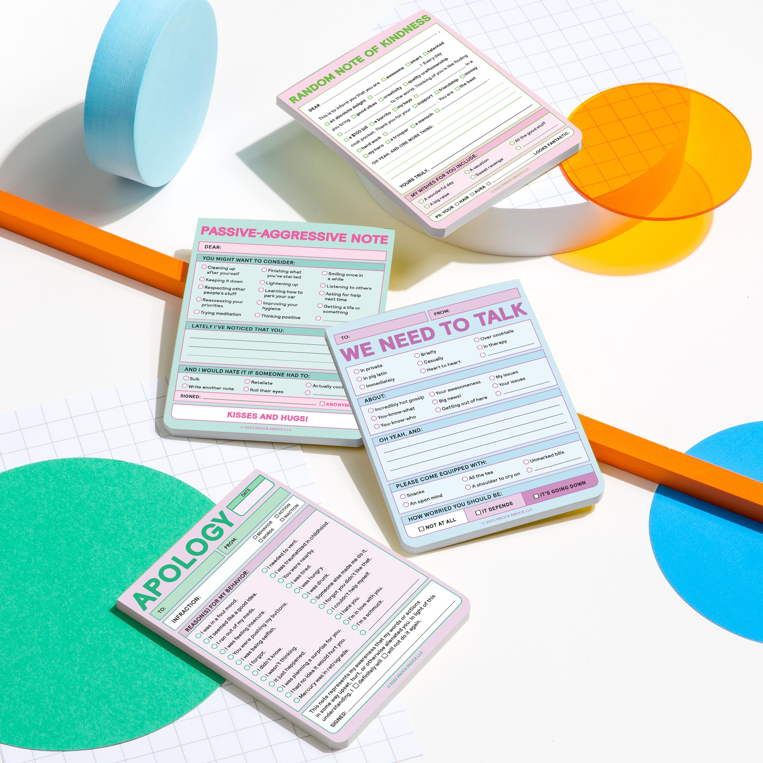 Knock Knock Apology Nifty Note Pad (Pastel Version) - Sorry Note Pad