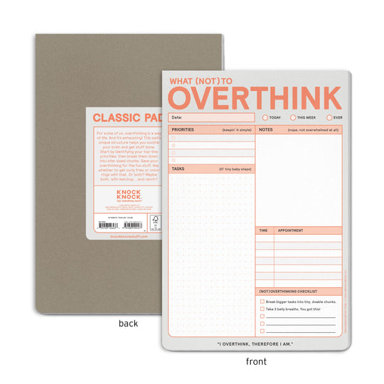 What (Not) to Overthink Pad – Knock Knock