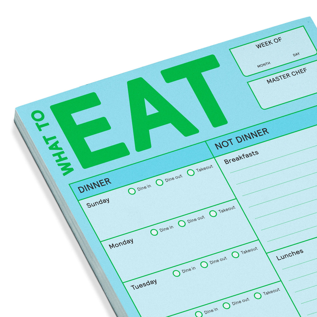 Knock Knock What to Eat Notepad with Magnet for Fridge