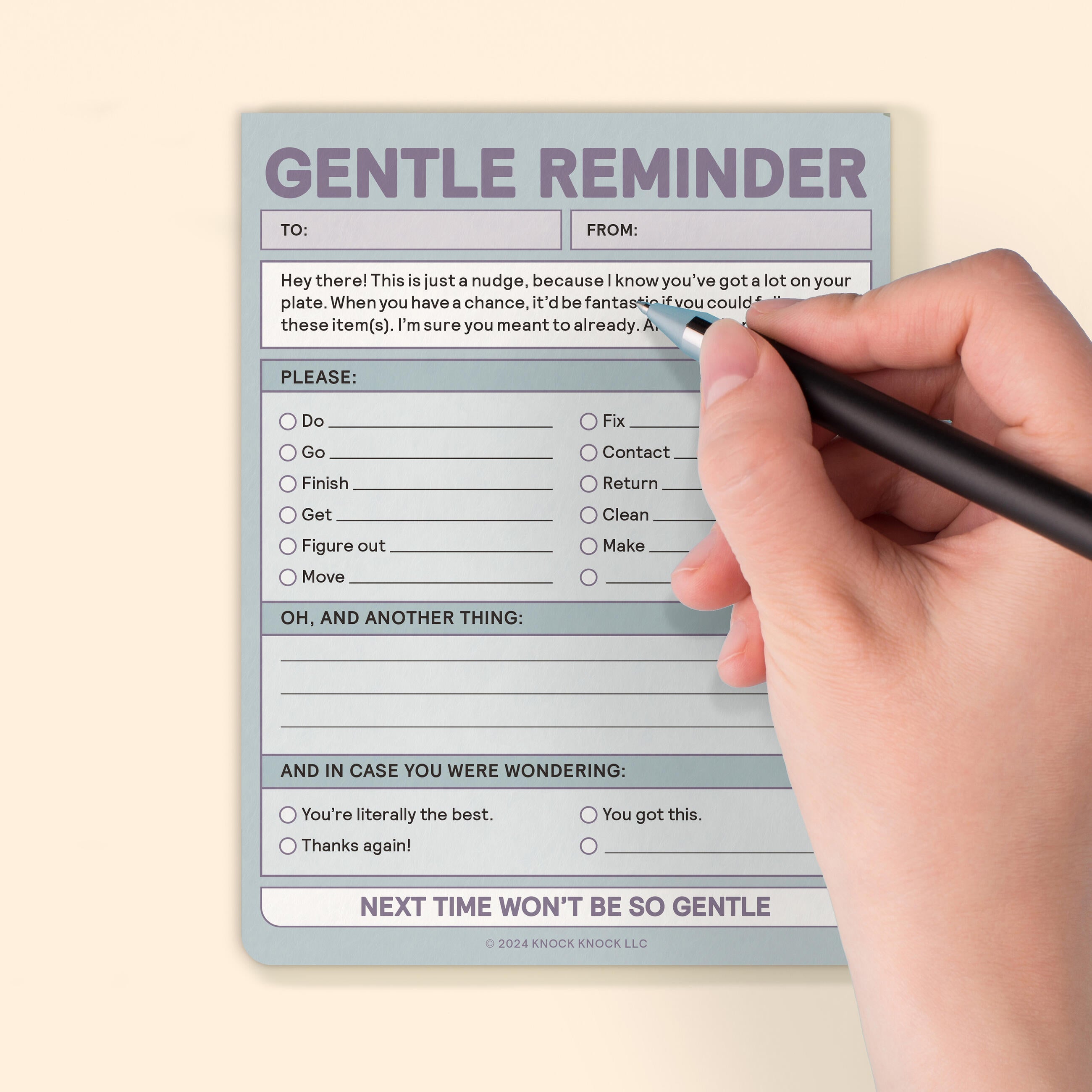 Note To File Reminder Gentle Reminder Nifty Note – Knock Knock