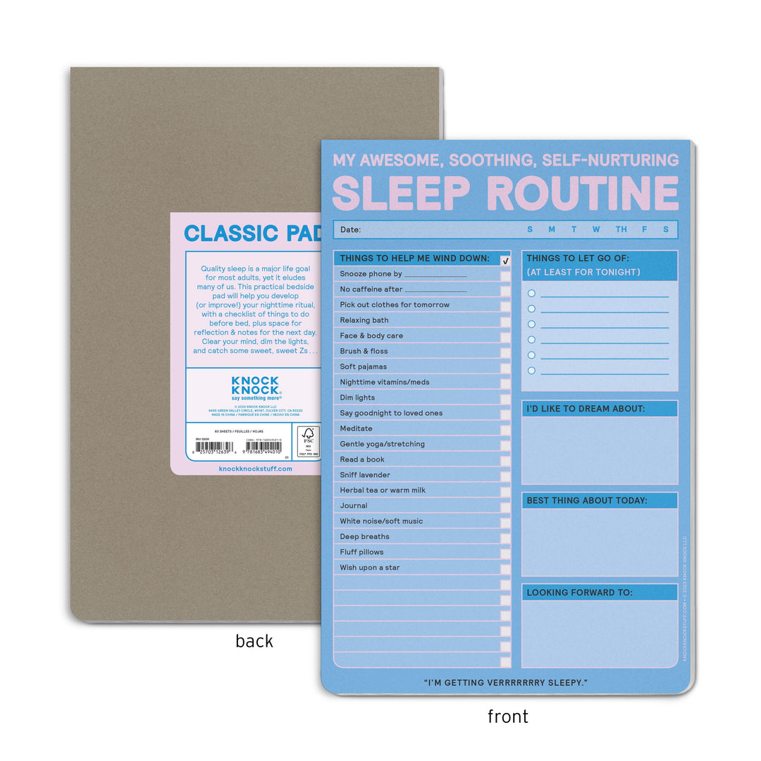 Sleep Routine Pad – Knock Knock