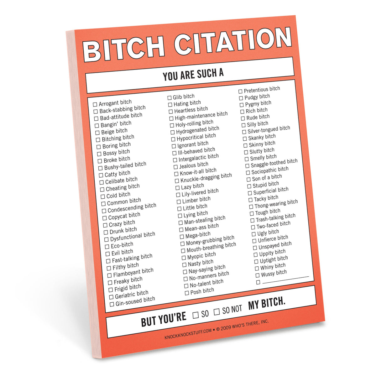 Citation Notepad Knock Knock Bitch Citation Nifty Notepad