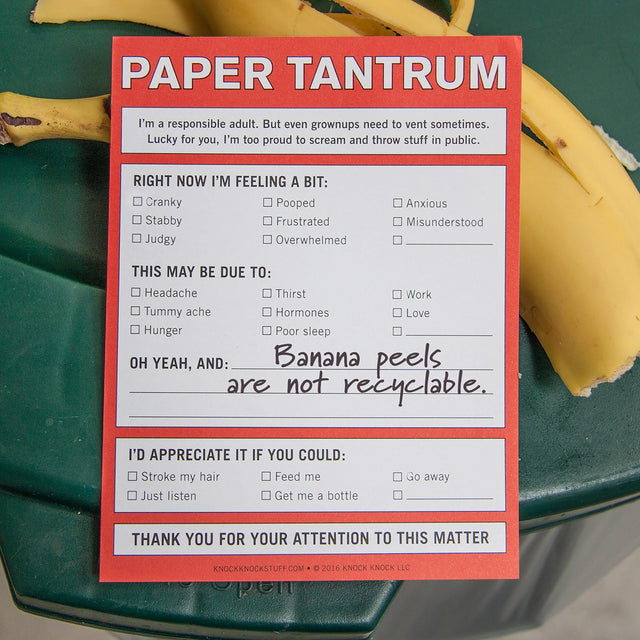 Knock Knock Paper Tantrum Notepad (Red)