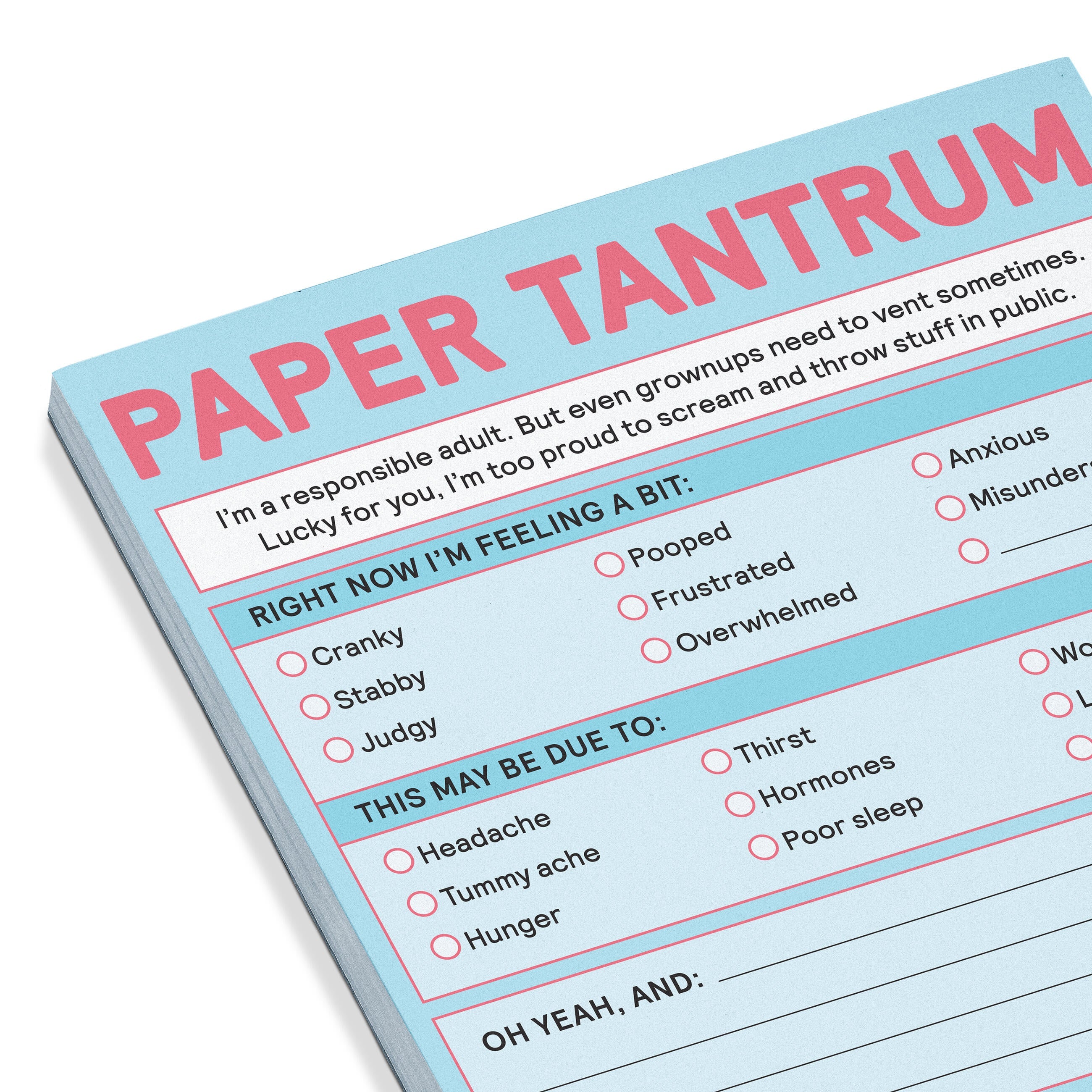 Knock Knock Paper Tantrum Note Pad (Pastel Version)