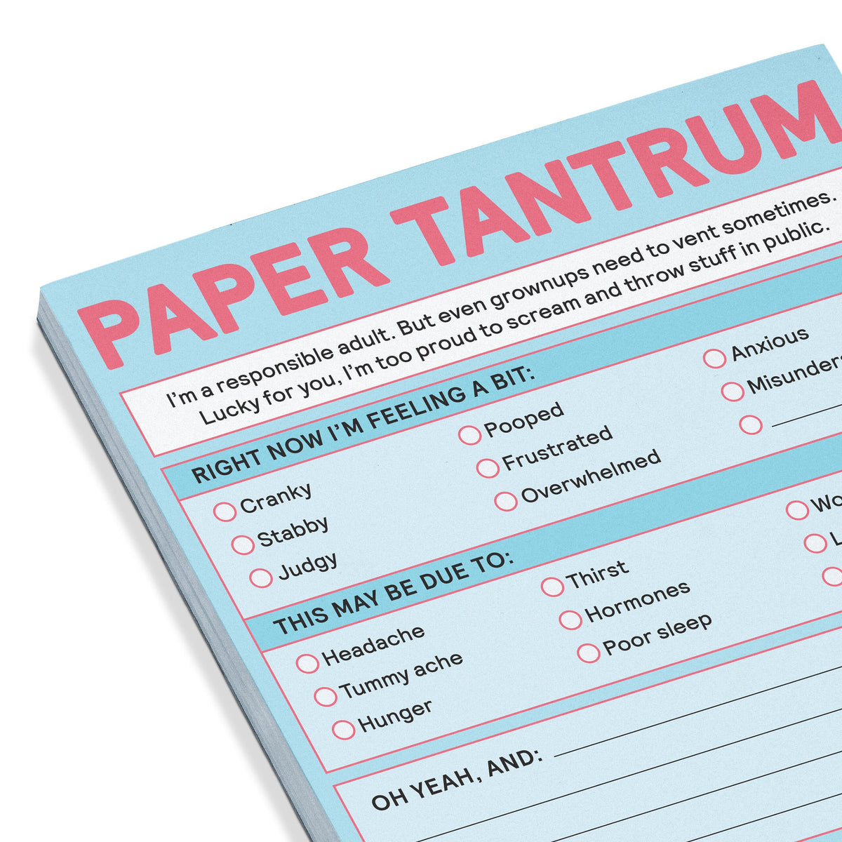 Knock Knock Paper Tantrum Note Pad (Pastel Version)