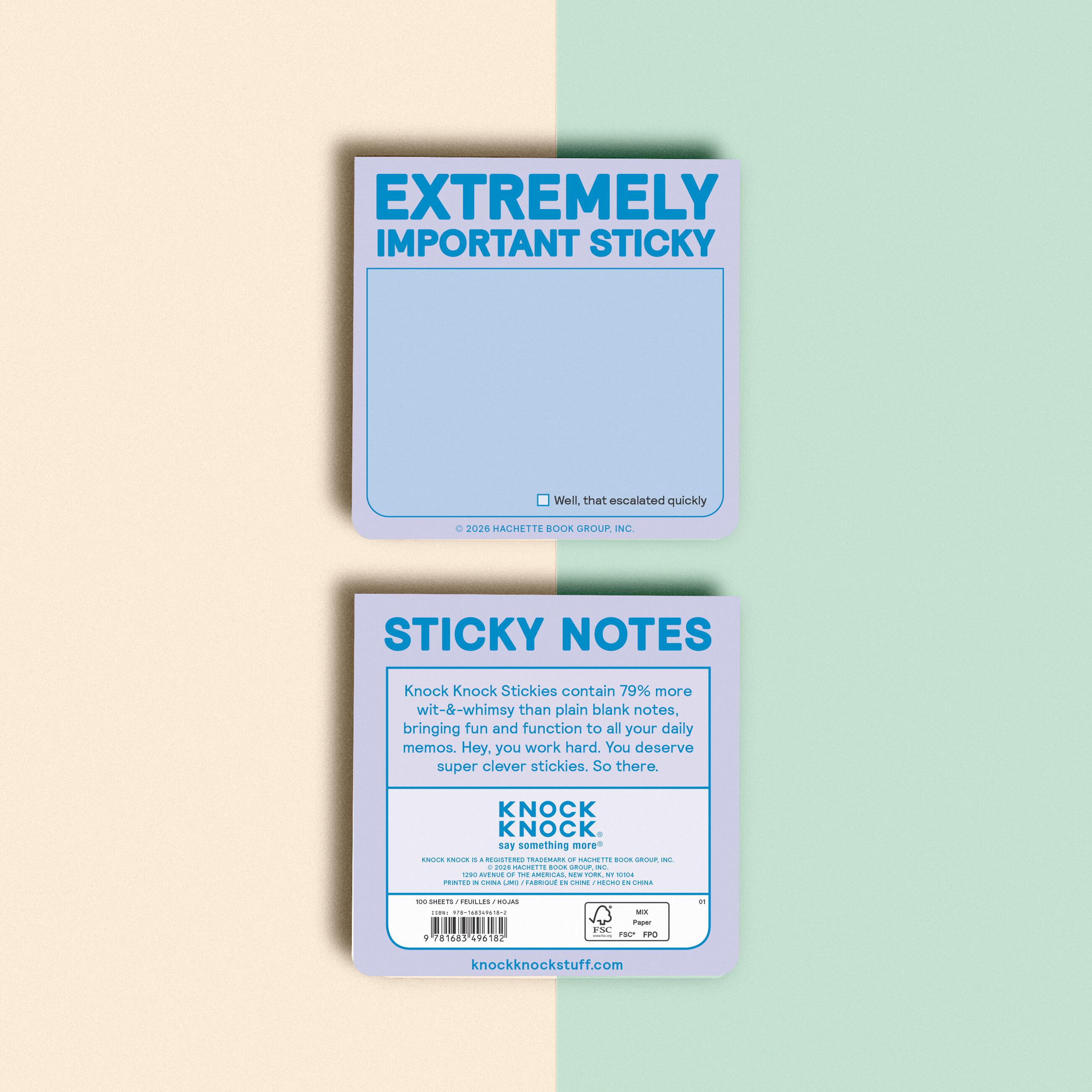 Extremely Important Sticky Note – Knock Knock
