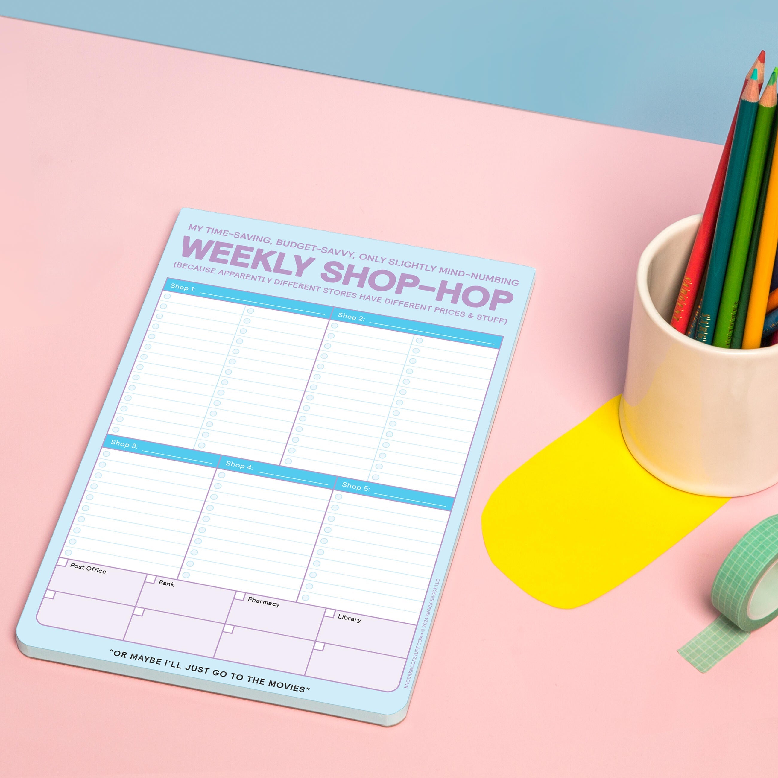 Weekly Shop-Hop Pad with Magnet – Knock Knock