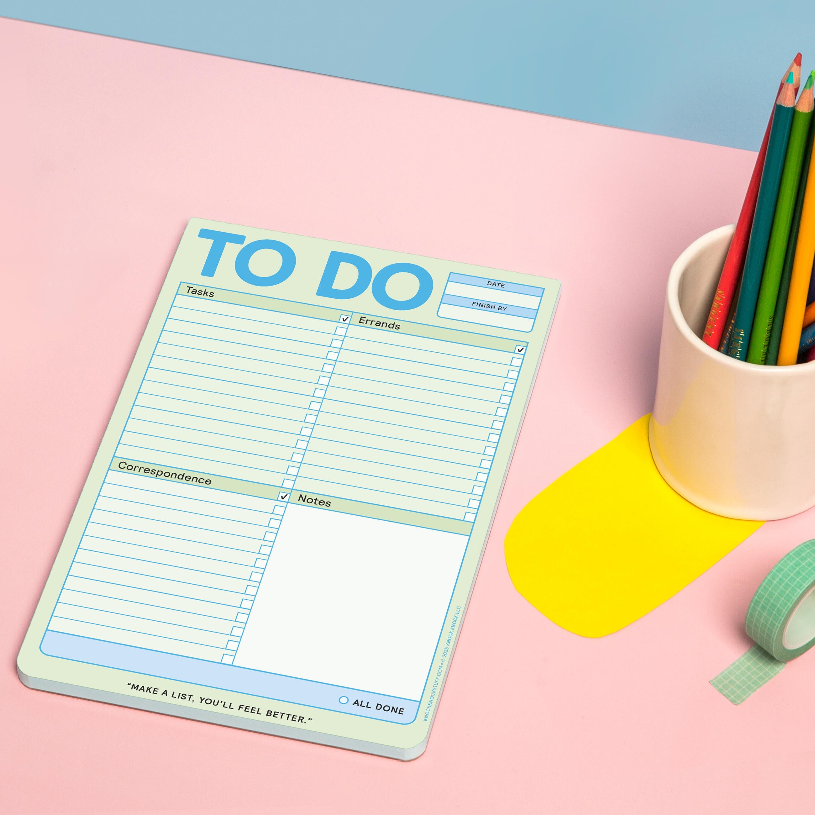 To Do Pad (Pastel Green) – Knock Knock