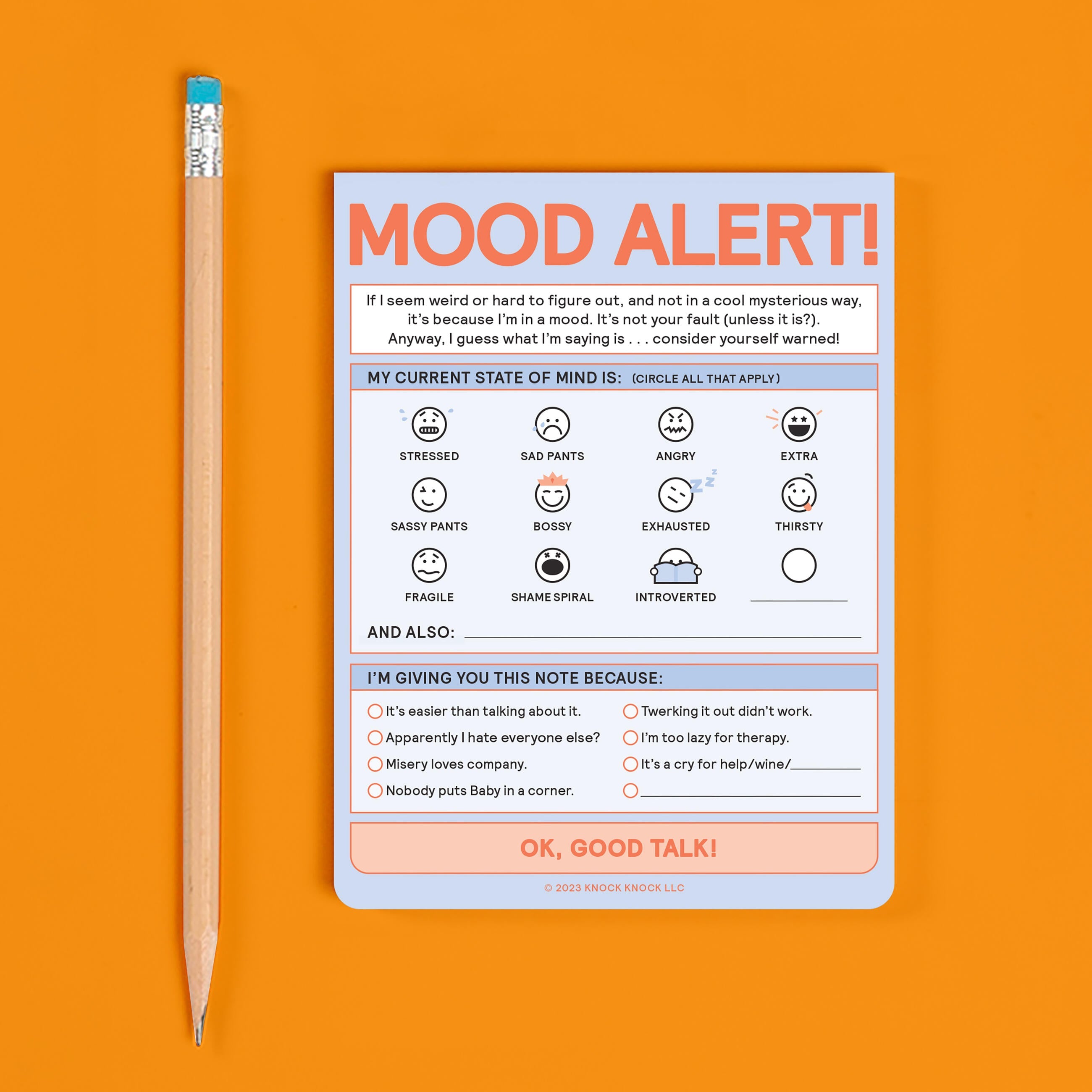Today's Mood Nifty Note Pad – Knock Knock