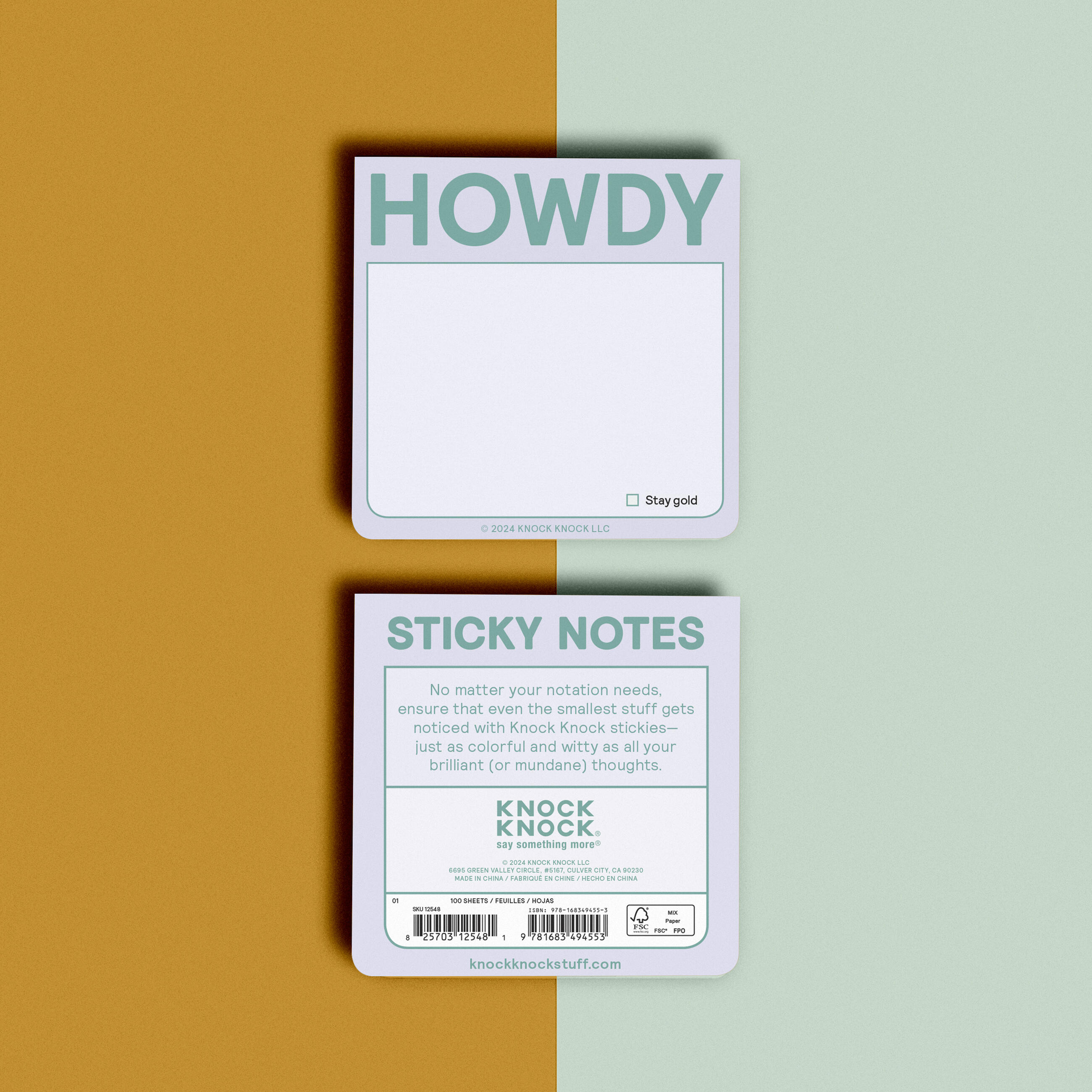 Howdy Note Bad Howdy Sticky Note – Knock Knock
