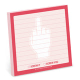 Knock Knock Screw It Sticky Notes Adhesive Paper Notepad - Knock Knock Stuff SKU 12462