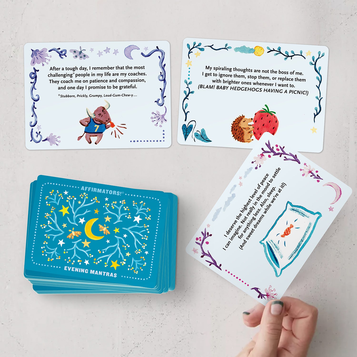 Affirmators!® Mantras Evening – Night Affirmation Cards Deck