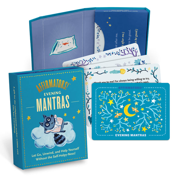 Knock Knock Affirmators!® Mantras Evening – Night Affirmation Cards Deck Affirmation Cards by Suzi Barrett - Knock Knock Stuff SKU 10009