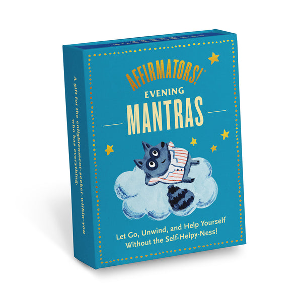 Knock Knock Affirmators!® Mantras Evening – Night Affirmation Cards Deck - Knock Knock Stuff SKU 