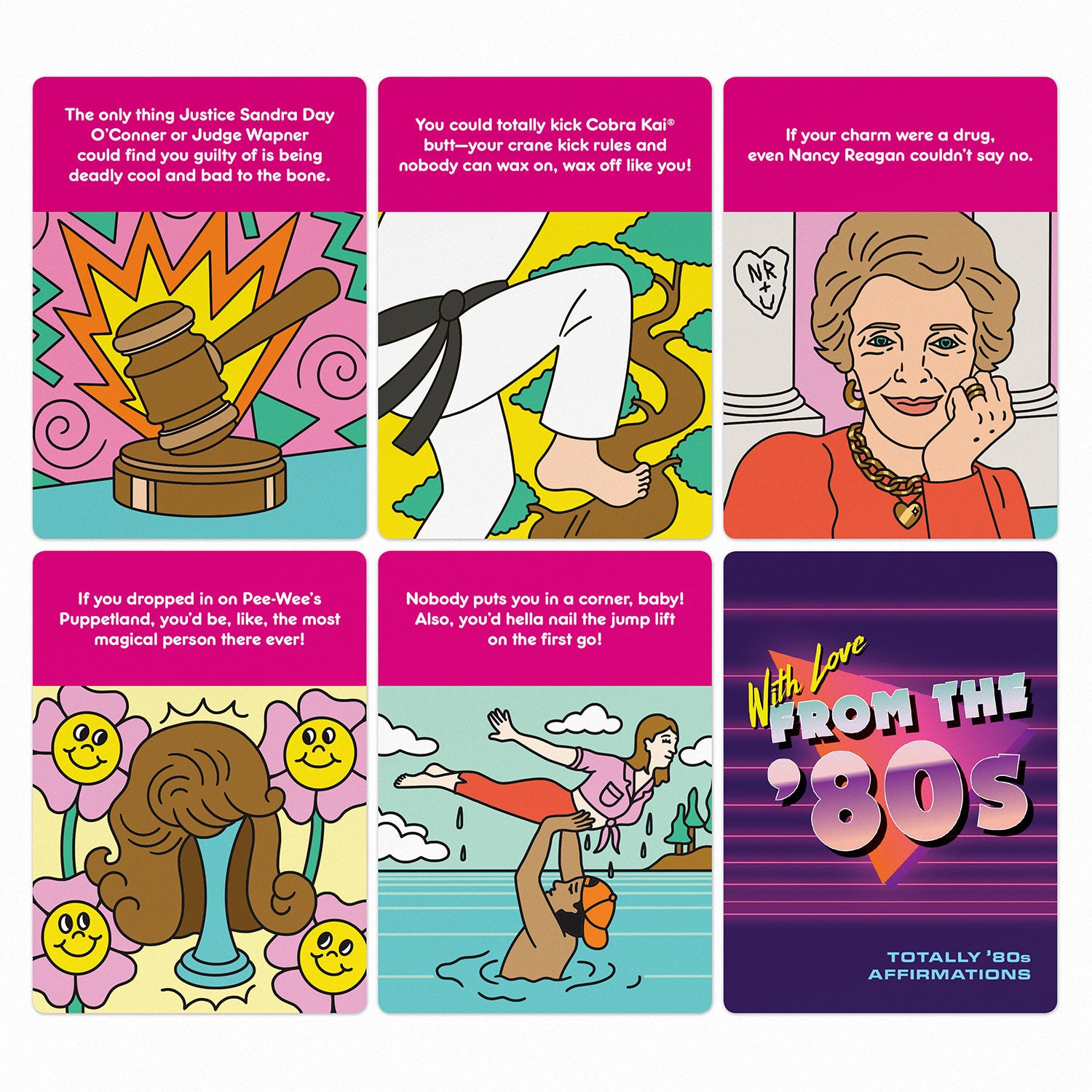 Totally 80s Affirmations Deck, 50 Cards